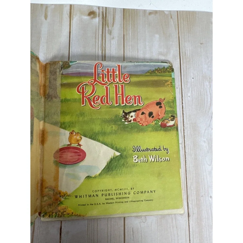 Whitman Tell-A-Tale Lot 4 HC Three Bears Pigs Red Hen Hood Vintage